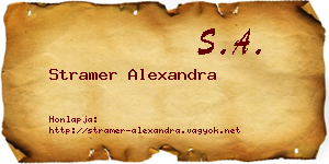 Stramer Alexandra névjegykártya